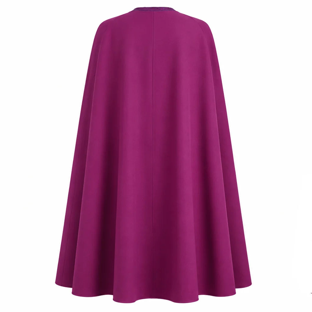 50th Anniversary Cape Queen Camilla Purple Coat