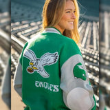 90s Eagles Letterman Green Jacket