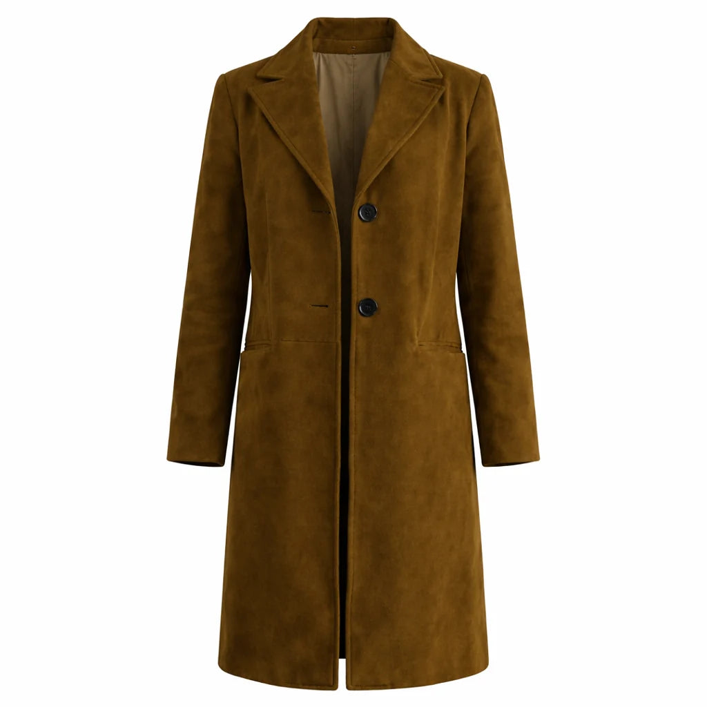 A Season to Blossom Emily Tennant Suede Coat