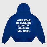 Alchemai Stupid Is Holding You Back Blue Hoodie
