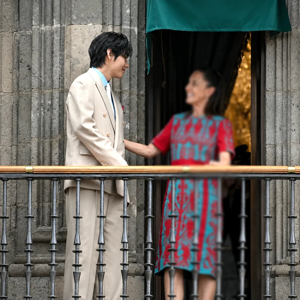 BTS Mexico Visit 2026 Kim Taehyung Suit