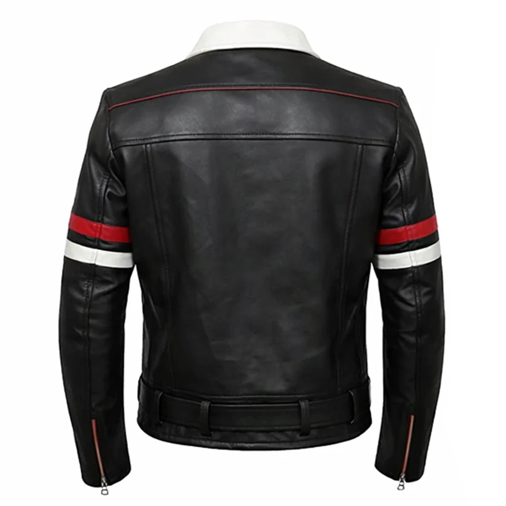 Bike Racer Black Leather Jacket