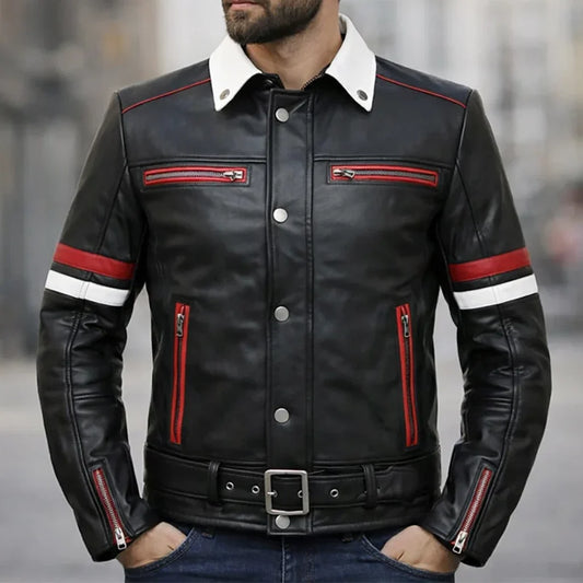 Bike Racer Black Leather Jacket
