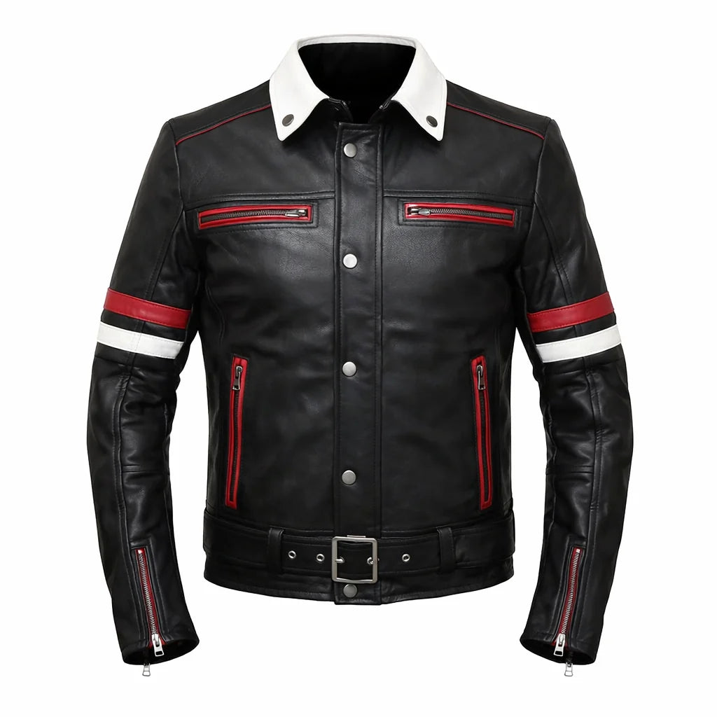 Bike Racer Black Leather Jacket