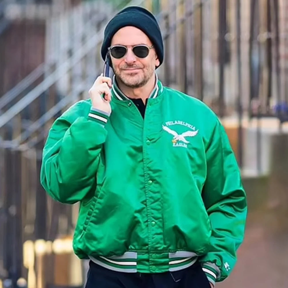 Bradley Cooper Philadelphia Eagles Green Jacket