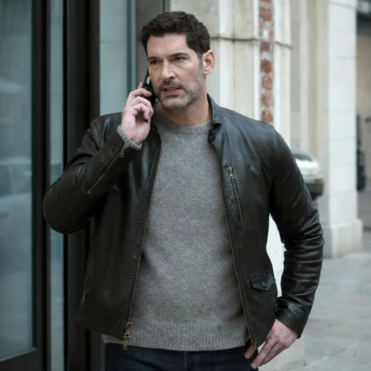 Tom Ellis CIA S01 Black Jacket