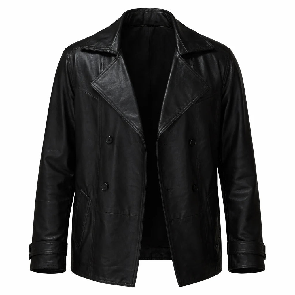 CIA S01 Colin Glass Leather Coat