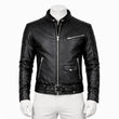 Classy Black Bomber Hooded Leather Jacket