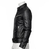Classy Black Bomber Hooded Leather Jacket