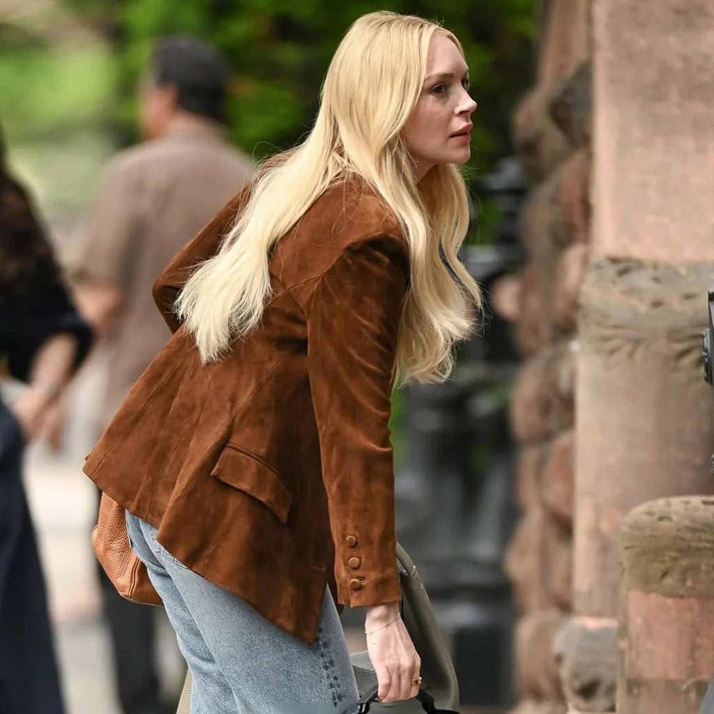 Violet Lockhart Count Me Lies S01 Suede Blazer