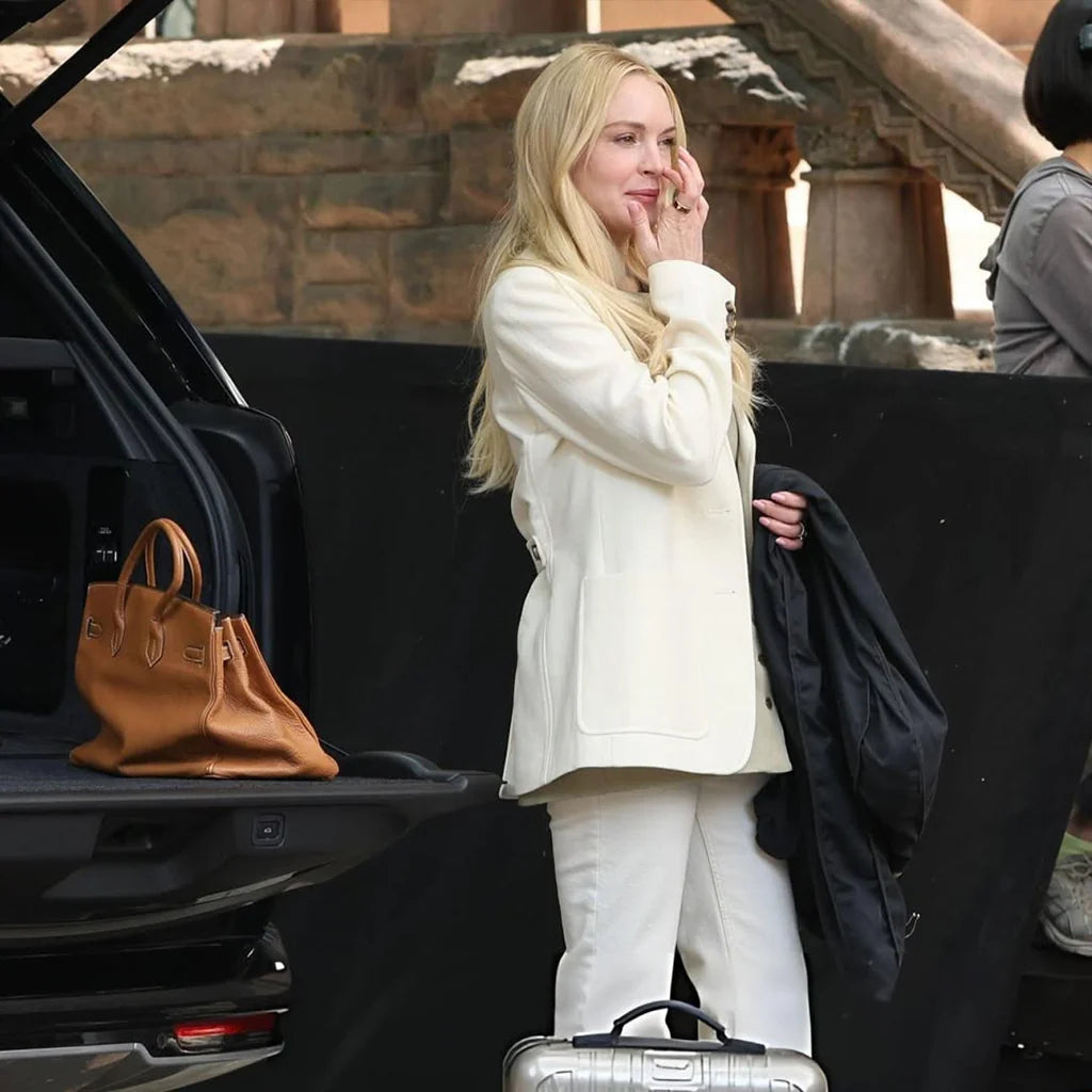 Lindsay Lohan Count Me Lies S01 White Blazer