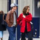 NY City Dakota Johnson Red Jacket
