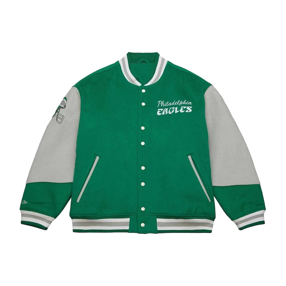 90s Eagles Letterman Green Jacket