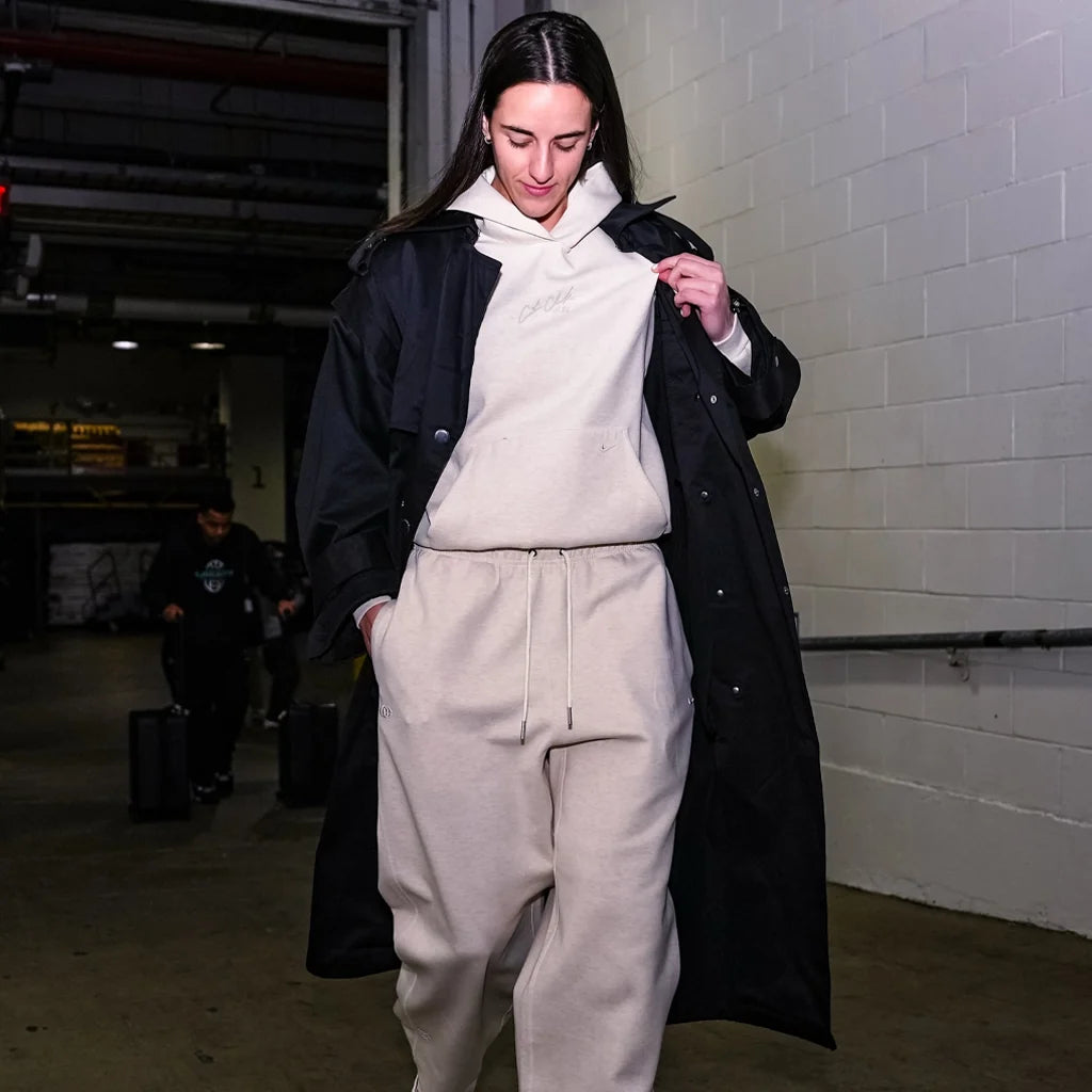Basketball Match Caitlin Clark Black Coat