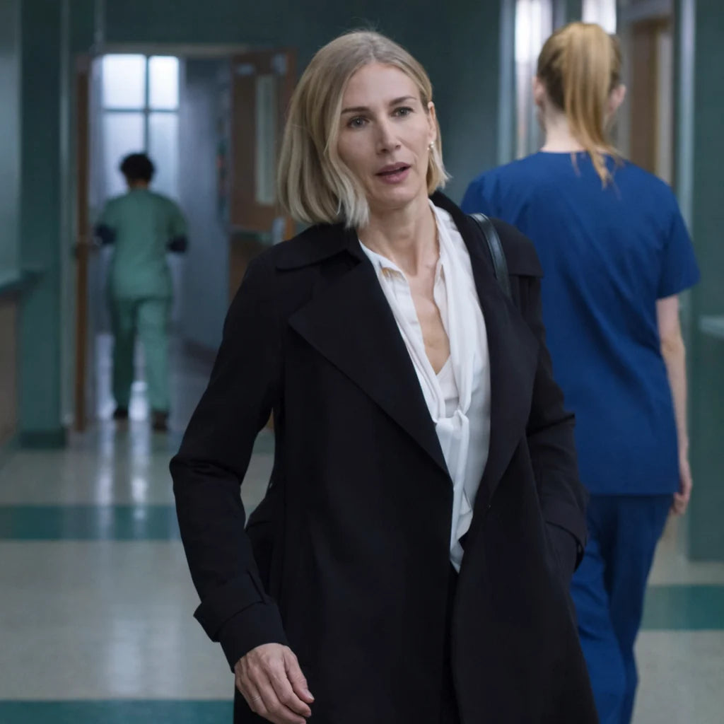 Greys Anatomy S22 Toni Wright Wool Coat