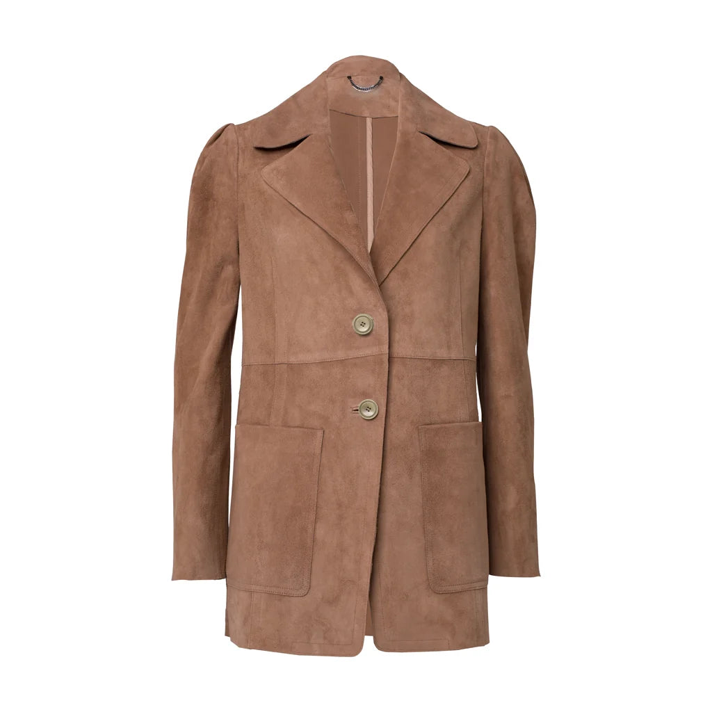 Helen Hunt Hacks S08 Suede Leather Jacket