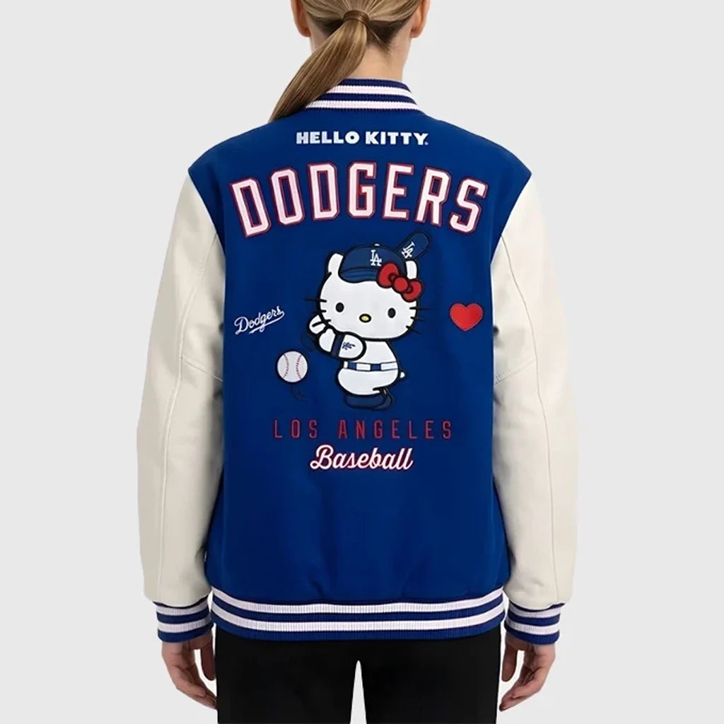 Hello Kitty Dodgers Varsity Jacket