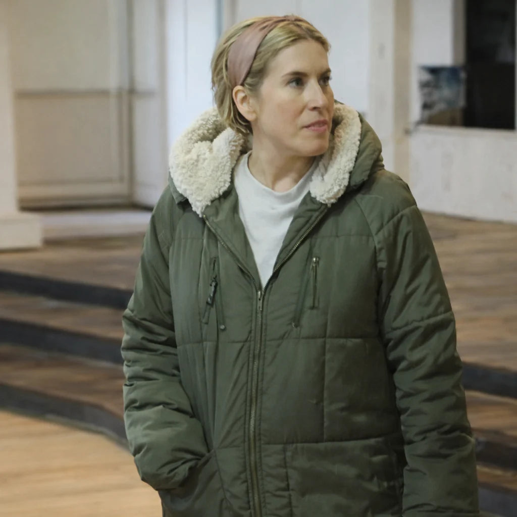 Host Erin Napier Home Town S10 Green Coat