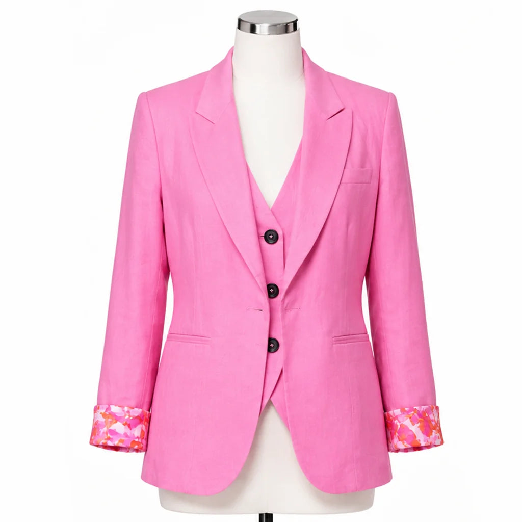 Ireland AM 2026 Muireann O’Connell Pink Blazer