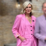 Ireland AM 2026 Muireann O’Connell Pink Blazer