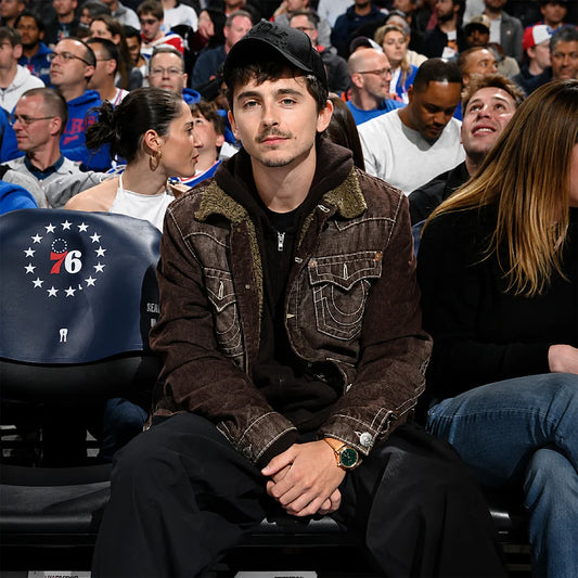 Philadelphia 76er Timothee Chalamet Brown Jacket