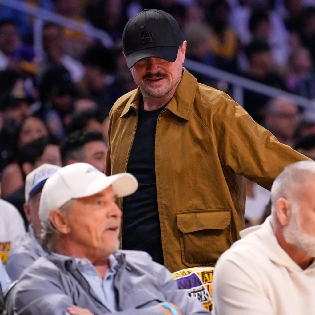 LA Lakers Playoff Game Leonardo Dicaprio Brown Jacket