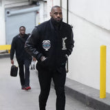 LeBron James Black Varsity Jacket