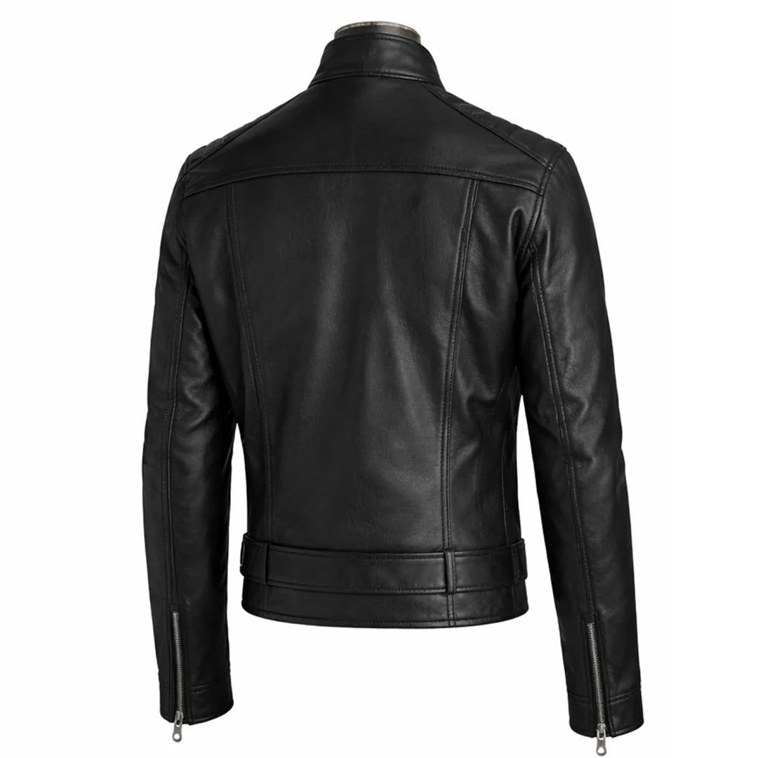 Modern Black Leather Jacket