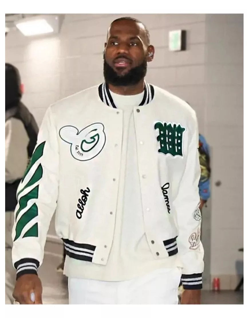 LeBron James Black Varsity Jacket