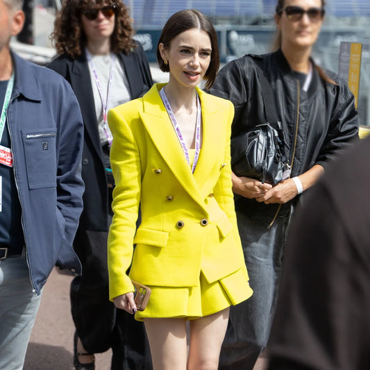 Monaco Grand Prix Lily Collins Blazer