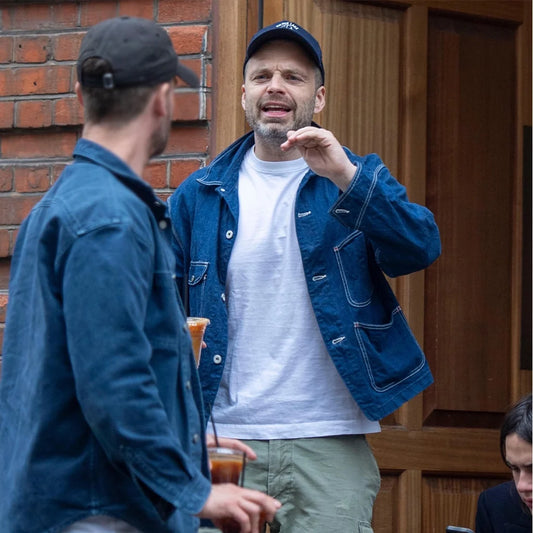 London 2026 Sebastian Stan Blue Jacket