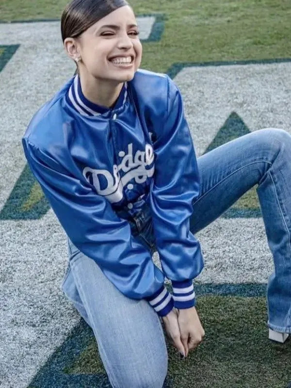 Sofia Carson Dodgers Blue Jacket