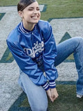 Sofia Carson Dodgers Blue Jacket