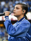 Sofia Carson Dodgers Blue Jacket