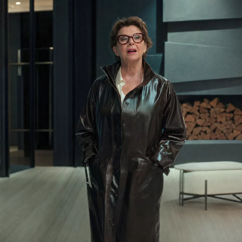 Lucky S01 Annette Bening Leather Coat