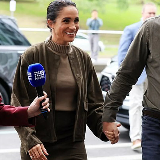 Markle Australia Visit Meghan Green Jacket