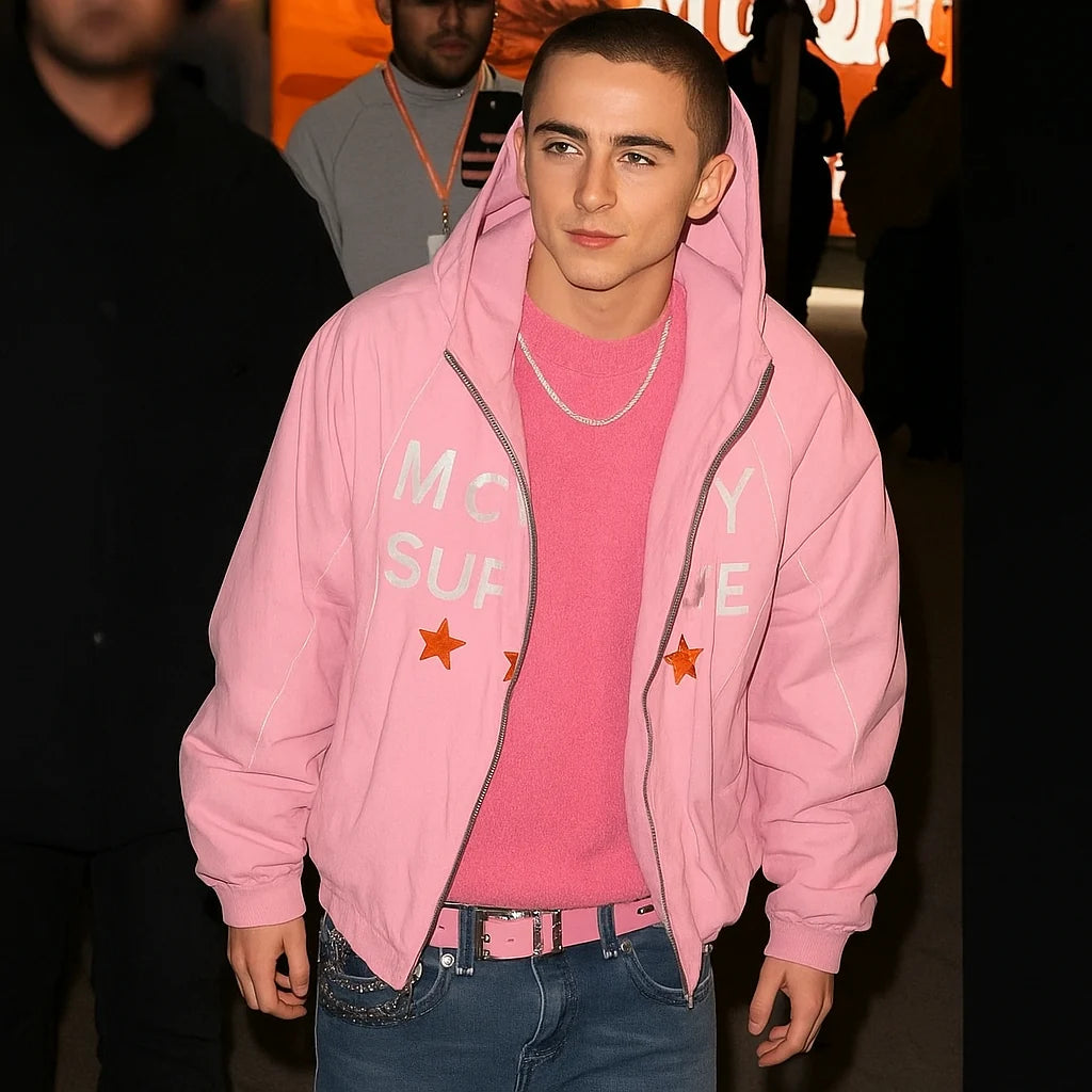 Marty Supreme Timothee Chalamet Pink Jacket