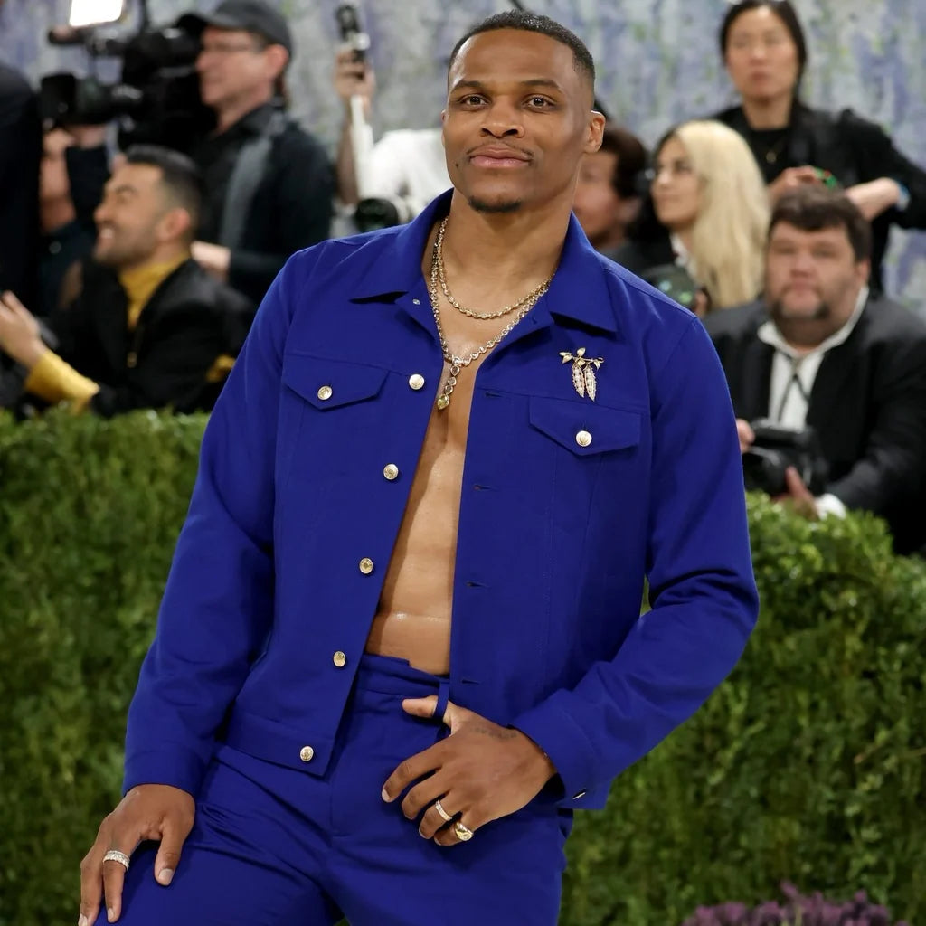 Russell Westbrook Met Gala Blue Jacket
