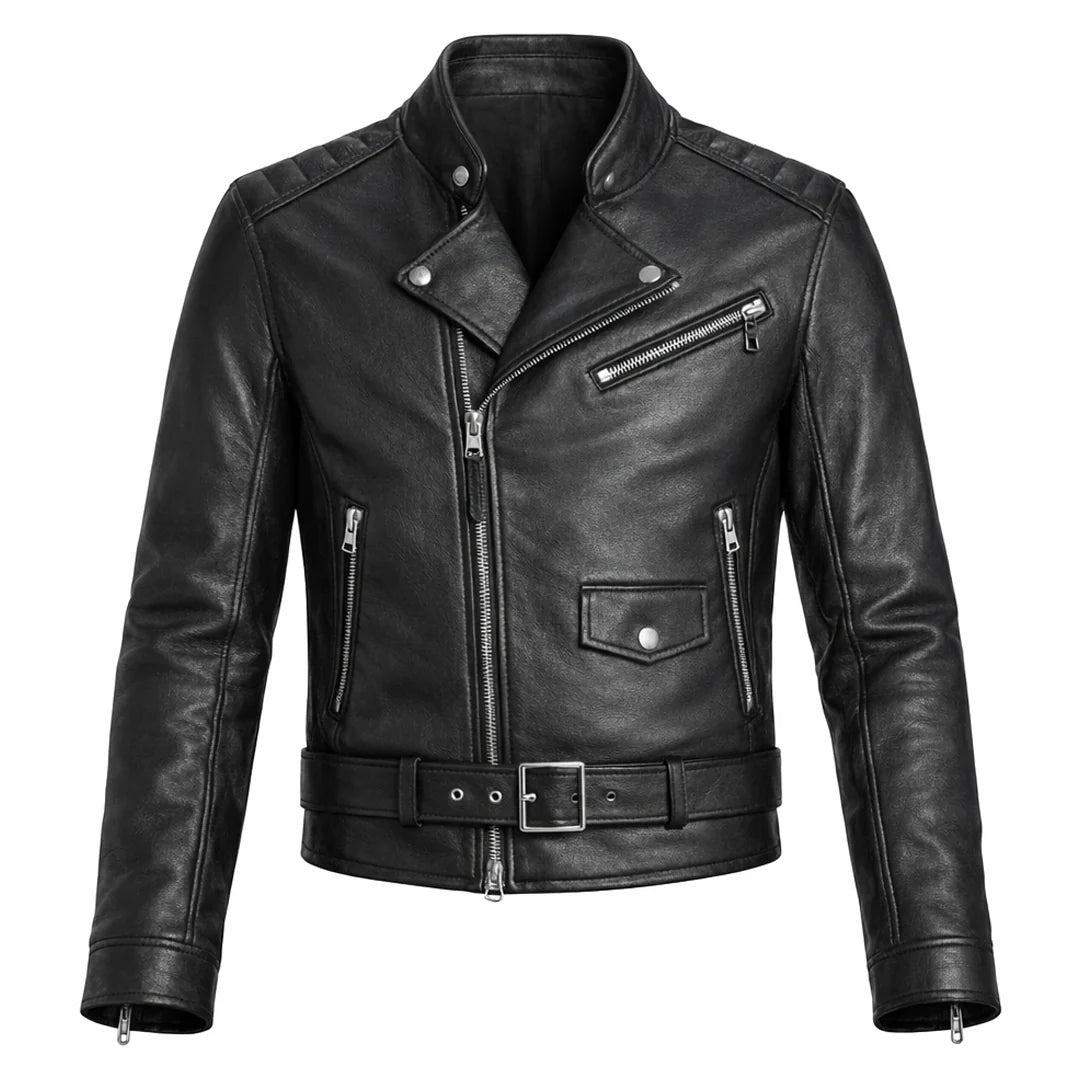 Modern Black Leather Jacket