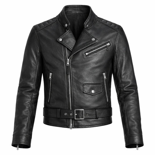 Modern Black Leather Jacket