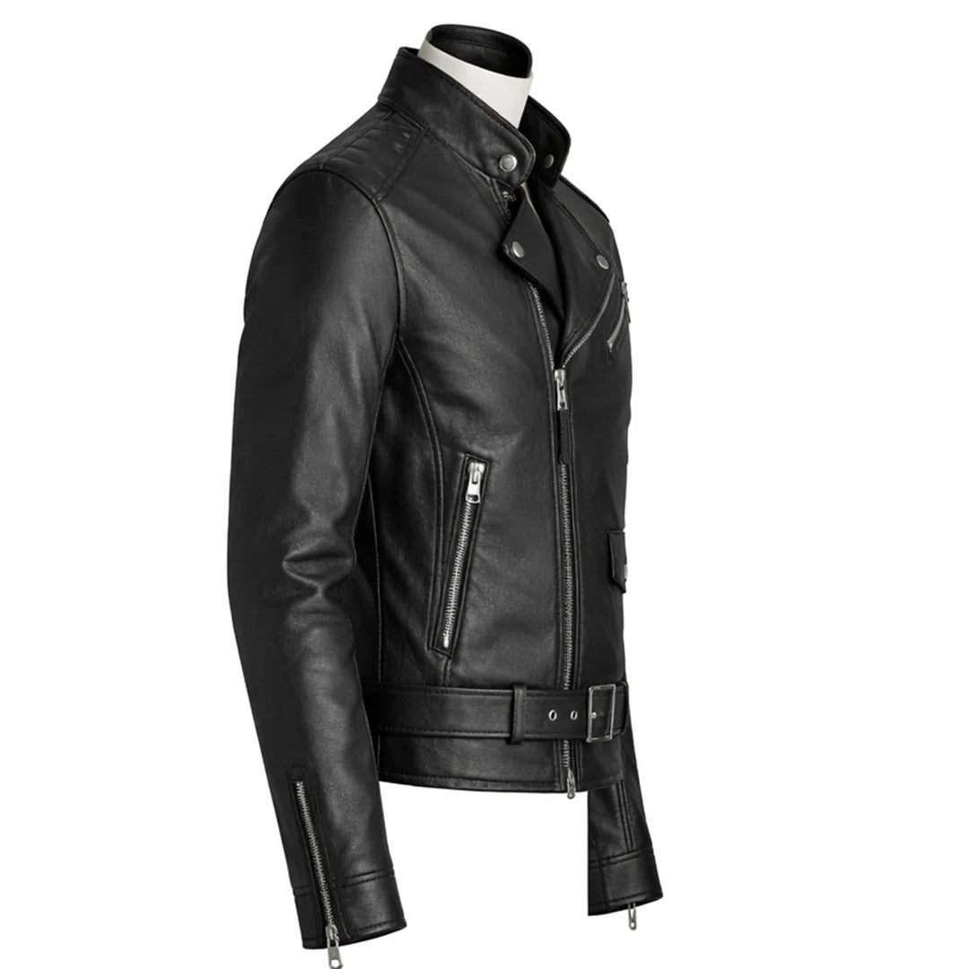 Modern Black Leather Jacket
