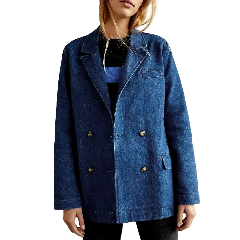 Kathleen Kenny NCIS Origins S02 Blue Denim Blazer