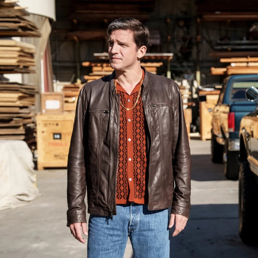 Shea Buckner NCIS Origins S02 Brown Jacket