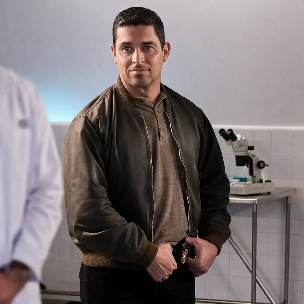 Wilmer Valderrama NCIS S23 Green Jacket