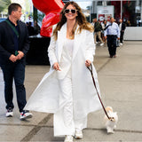Nice Airport France Heidi Klum White Coat