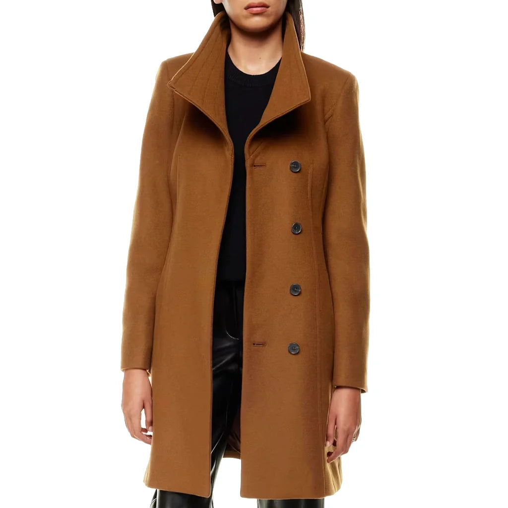 Off Campus S01 Hannah Wells Brown Coat
