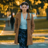 Off Campus S01 Hannah Wells Brown Coat