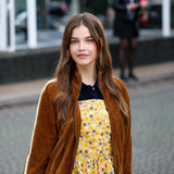 Paris Fashion Week Barbara Palvin Brown Jacket
