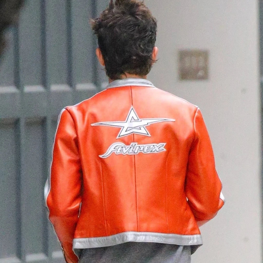 Basketball Match Timothee Chalamet Orange Jacket