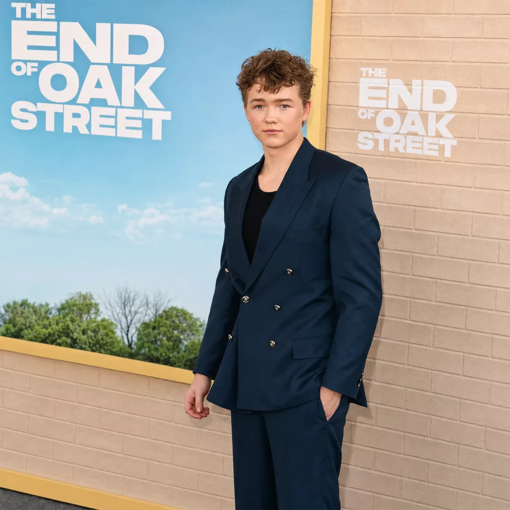Premiere The End Of Oak Street 2026 Christian Convery Suit